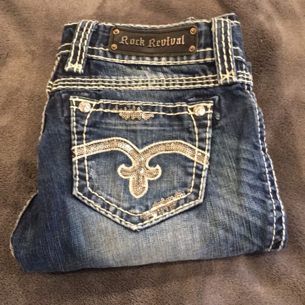 Rock Revival Boot Cut Jeans Sz 25 inseam 34